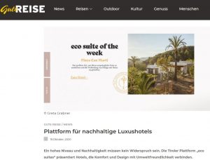 Article Gute Reise eco suites